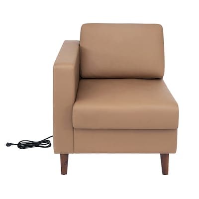 Flash Furniture Hercules Artemis LeatherSoft Left Arm Reception Chair, Cognac (ZB8921CLACOGNAC)