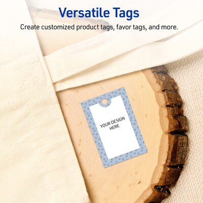 Avery  3" Blank Price & Merchandise Tags, White, 80/Carton (S00-F8R-PRMWT10)