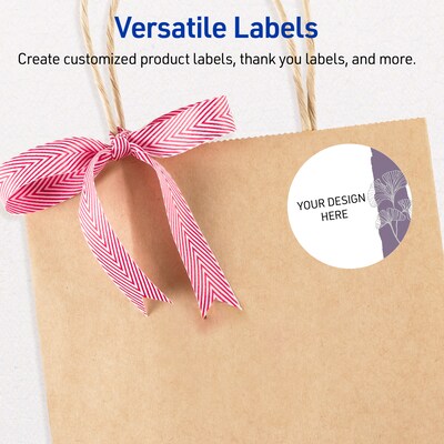 Avery Laser/Inkjet Circle Multipurpose Labels, 2" Dia., White, 120/Pack (S00F4R)