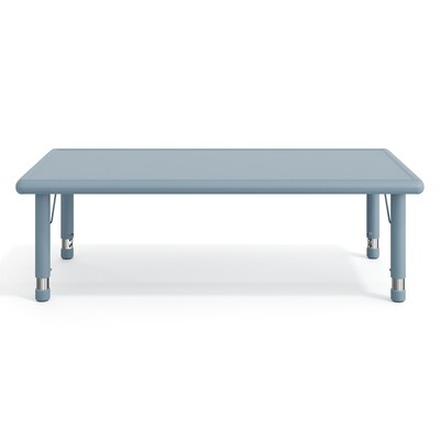 Flash Furniture Wren Rectangular Activity Table, 24" x 48", Height Adjustable, Dusty Blue (YUYCX012RECTDTB)