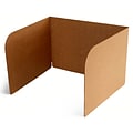 Classroom Products Foldable Cardboard Freestanding Privacy Shield, 13H x 20W, Kraft, 40/Box (1340