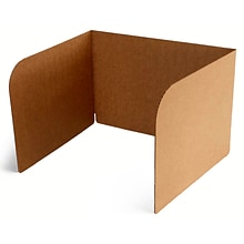 Classroom Products Foldable Cardboard Freestanding Privacy Shield, 13H x 20W, Kraft, 30/Box (1330