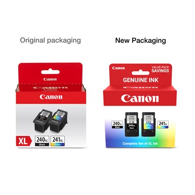 Canon PG-240 XL/CL-241 XL Black/Tri-Color Standard Yield Ink Cartridge, 2/Pack (5206B031)