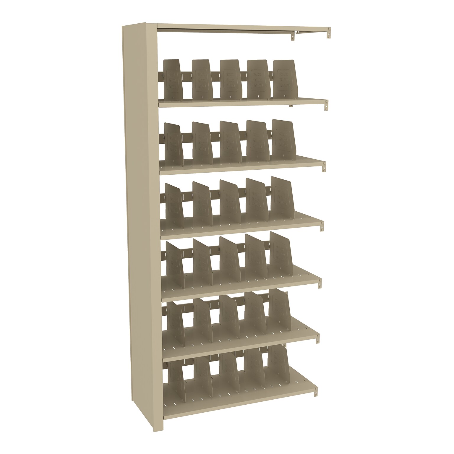 Tennsco Imperial Open Adder Shelving Unit, Supports 400 lb., Sand, 76H x 36W x 15D