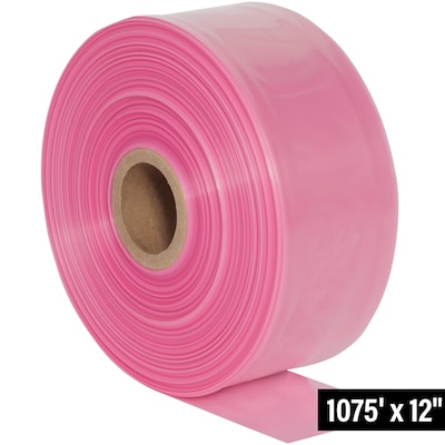 4 Mil Poly Tubing, 12 x 750, Pink (PTAS1204)