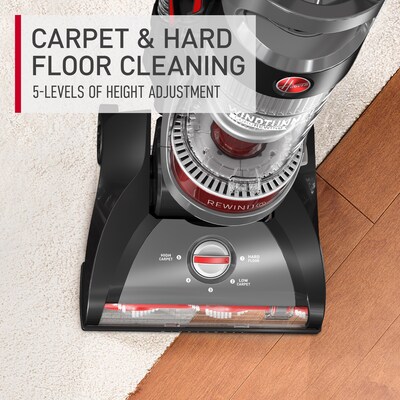 Hoover WindTunnel Cord Rewind Pro Upright Vacuum Cleaner, Bagless, Gray (UH71300V)