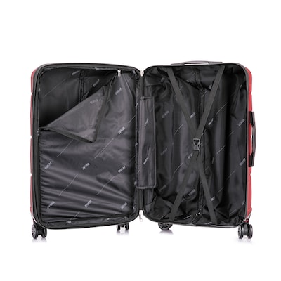 DUKAP Zonix 26" Hardside Suitcase, 4-Wheeled Spinner, TSA Checkpoint Friendly, Wine (DKZON00M-WIN)