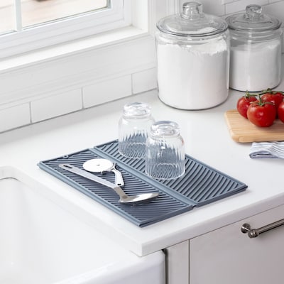 Better Houseware Silicone Dish Racks, Gray (BTH3419)
