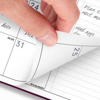 2026 AT-A-GLANCE Contemporary 9" x 11" Monthly Planner, Faux Leather Cover, Purple (70-250X-14-26)