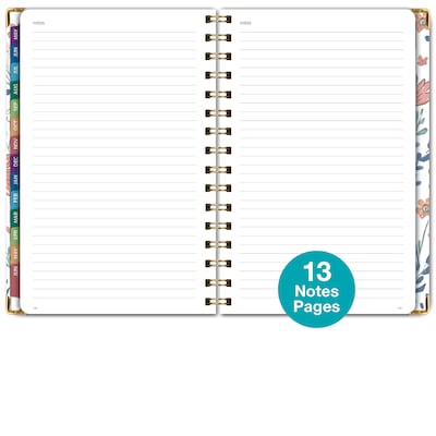 2026-2027 Excello Brands 8" x 5.5" Academic Weekly & Monthly Planner, Paperboard Cover, Colorful Botanicals (FSHN-AY26-58-30)