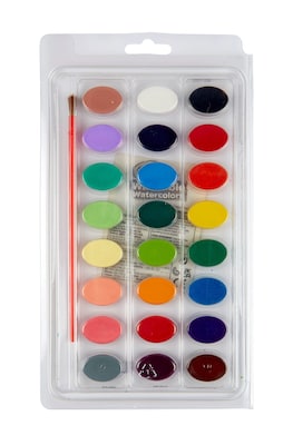Crayola Washable Kids Watercolor Paint Palette, Assorted Colors (BIN530524-3)