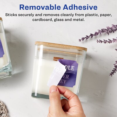 Avery Laser/Inkjet Multipurpose Rectangle Scalloped Labels, 2 x 3, White, 800 Labels/Box (94267)