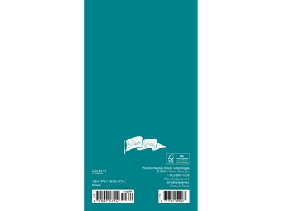 2025-2026 Willow Creek Waves 3.5" x 6.5" Monthly Planner, Paper Cover, Blue/Beige (47132)