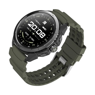 Cubitt Terra Smart Watch, Dual-Band GPS,  37.59mm, Military Green, Silicone Band (CT-TERRA3)