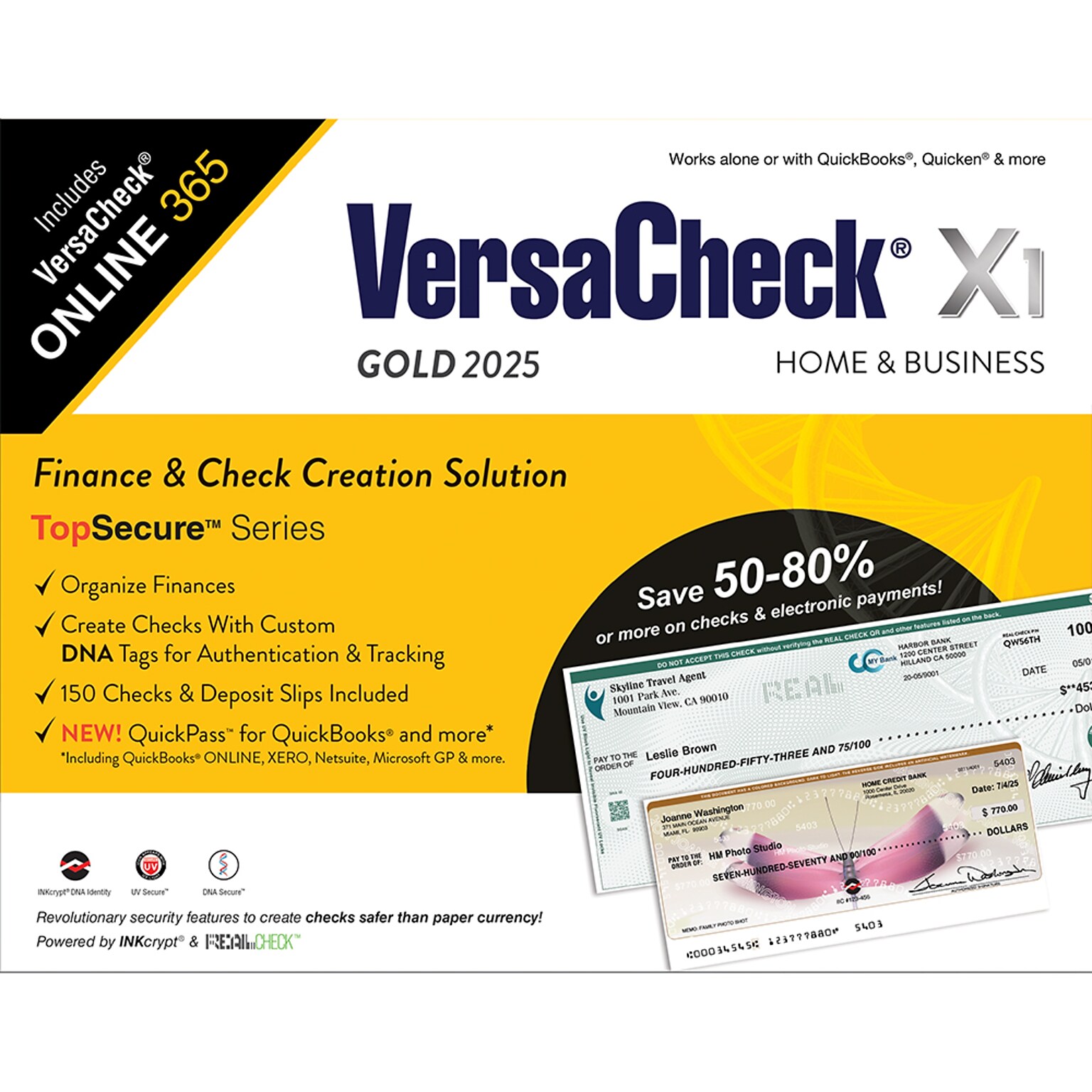 VersaCheck X1 Gold 2025 Download + VersaCheck ONLINE Gold, 1-Year Subscription (VCX1G-2338)