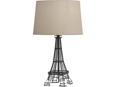 Simplee Adesso Eiffel Tower Incandescent Table Lamp, Black/Natural (SL5001-12)