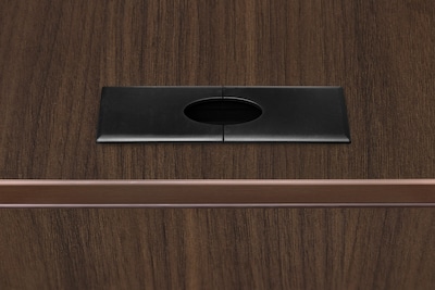 Regency Legacy 66 x 77 in. Executive L Desk Shell, Neo Walnut (LLDS663047NW)