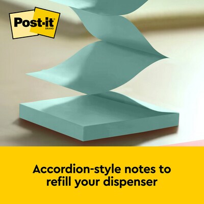 Post-it Pop-up Notes, 3" x 3", Beachside Café Collection, 100 Sheets/Pad, 12 Pads/Pack (R330-12AP)