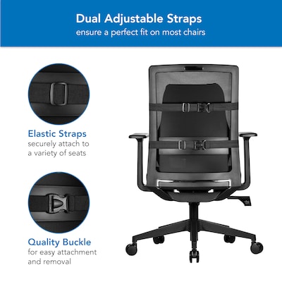 Mount-It! Ergo Collection Memory Foam Full-Back Cushion, Black (MI-1106)