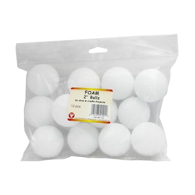 Hygloss Balls, White, 12/Pack (HYG51102)