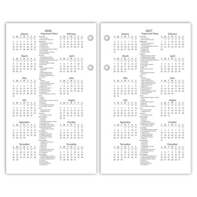 2026 AT-A-GLANCE Photographic 6" x 3.5" Desk Calendar Refill Pages (E417-50-26)
