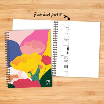 2027 Willow Creek Bold Botanicals 6.5" x 8.5" Calendar Year Weekly & Monthly Standard Planner, Assorted Colors (66799)