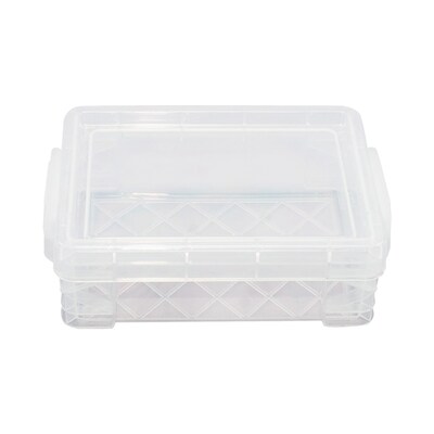 Super Stacker Polystyrene Crayon Box, 3.38" x 4.75" x 1.63", Clear, 9/Pack (AVT40311-9)