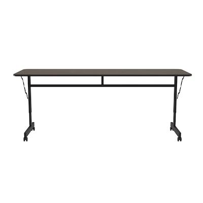 Correll Econoline Flip Top Nesting Table, 24x60, Walnut (FTM2460TF-01)
