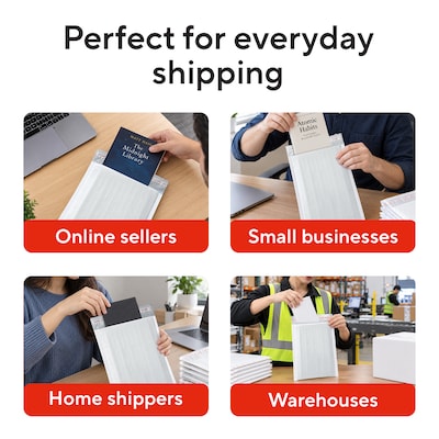 Quill Brand® 8.5"W x 11"L Self-Sealing Bubble Mailer, #2, 25/Carton (ST56609B)
