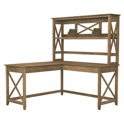 Bush Furniture Key West 60 L-Shaped Computer Desk, Reclaimed Pine (KWS048RCP)