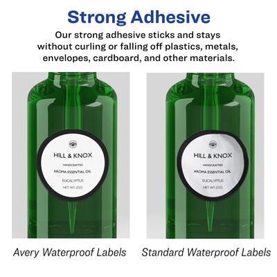 Avery Laser/Inkjet Decorative Edge Waterproof Multipurpose Labels, 1.8704"  x 1.5", White, 500/Pack (94120)