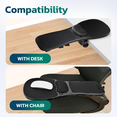 Purely 5920 Foam Non-Skid Arm Rest Mouse Pad, Black (PARE5920MP)