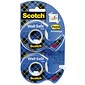 Scotch® Wall-Safe Tape with Dispenser, 3/4" x 16.67 yds., 2 Rolls (183-DM2)