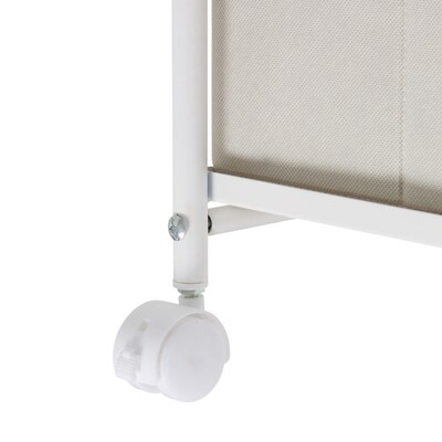 Honey-Can-Do 2-Shelf Mobile Dorm Cart with Lockable Wheels, White (CRT-10000)