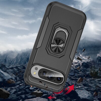 SaharaCase Raider Phone Case for Google Pixel 9 Pro, Shock Absorbing, Scorpion Black (CP00602)
