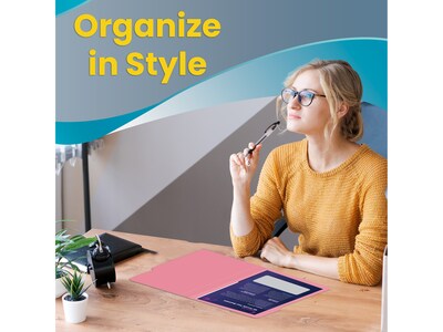 Better Office Heavy-Duty File Folders, 1/3-Cut Tab, Letter Size, Polypropylene, Pastel Rainbow, 12/Pack (89023-12PK)