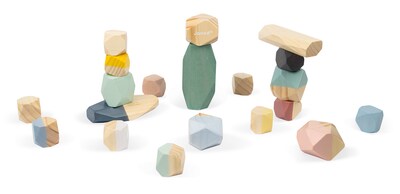 Janod Sweet Cocoon Stacking Stone Blocks, Multicolored (J04401)