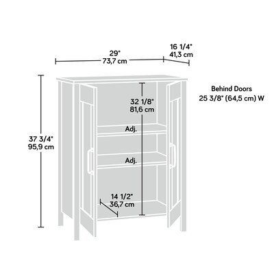 Sauder Select 38H Storage Cabinet with 2 Shelves, Spring Maple (443665)