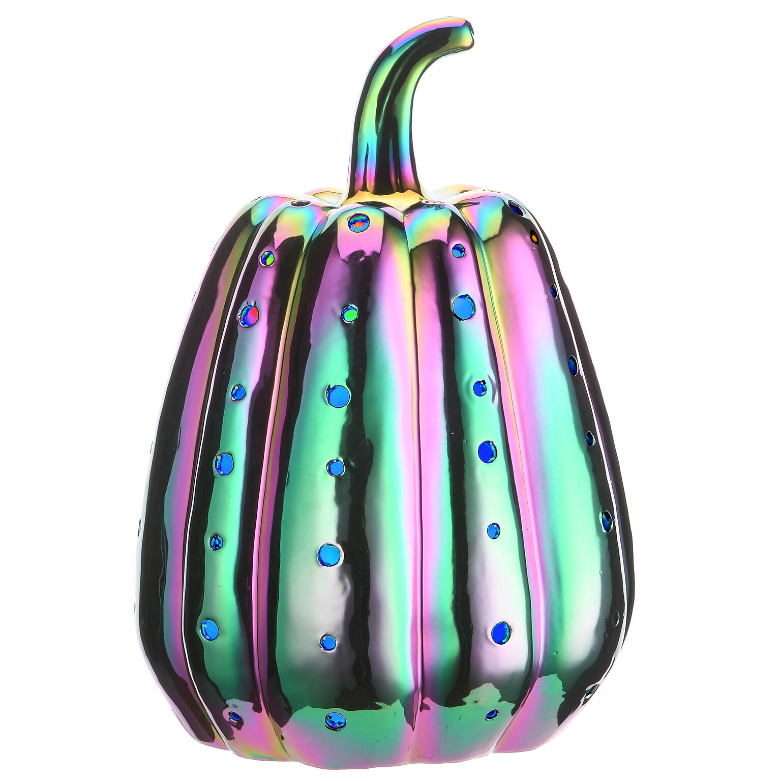 National Tree Company 14 LED Lit Iridescent Pumpkin Décor (PG11-FJ0B304)
