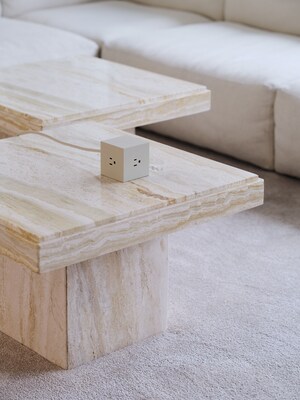 AVOLT Square 1 5.9' 3-Outlet Power Extender with USB-C, Nomad Sand (SQ1-NABC30-18BE)