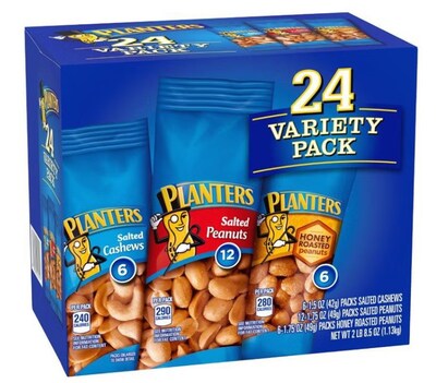 Planters, Cashew & Peanut, Variety Pack, 24-count