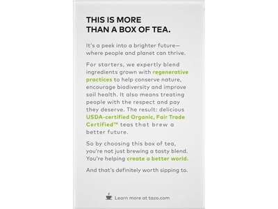 Tazo Zen Green Tea, Tea Bag, 1.2 Oz., 16/Box (10794522003096)