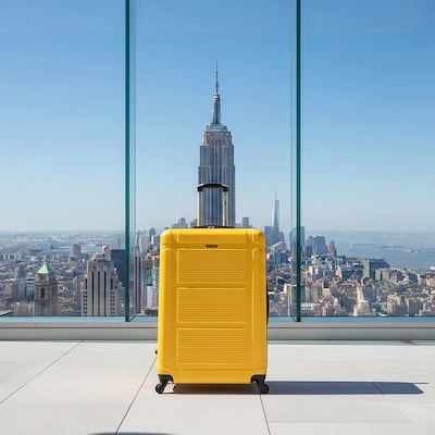 InUSA Pilot 33.27" Hardside Suitcase, 4-Wheeled Spinner, TSA Checkpoint Friendly, Mustard (IUPIL00XL-MUS)