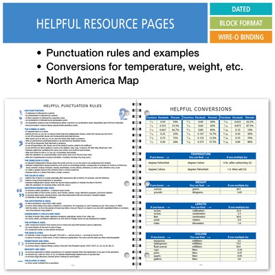 2026-2027 ELAN 8.5" x 11" Academic Weekly & Monthly Student Planner, Paperboard Cover, Blue (DA40-AY26)