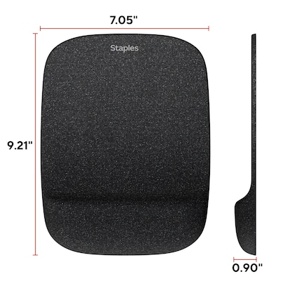 Quill Brand® Mouse Pad with Gel Wrist Rest, Black (53326)