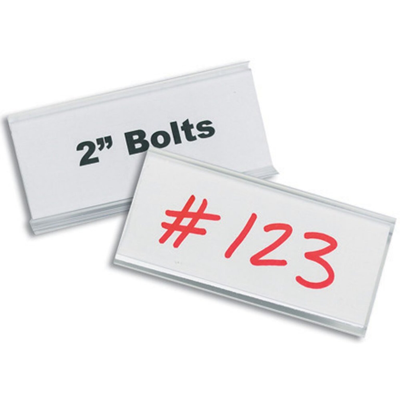 Wire-Rac Label Holders with Laser/Inkjet Labels, 3 x 1-5/16, Clear, 25 Label Holders/Carton (LH150)