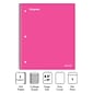 Staples Premium 1-Subject Notebook, 8.5" x 11", College Ruled, 100 Sheets, Pink (ST51448D)