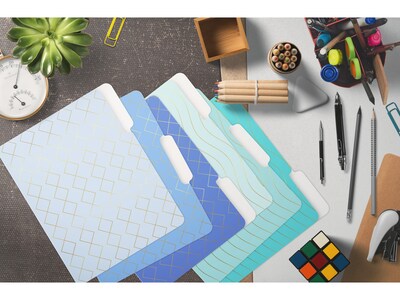 Better Office Heavy-Duty File Folders, 1/3-Cut Tab, Letter Size, Paper Stock, Ombre Rainbow, 18/Pack (80030-18PK)