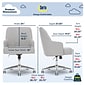 Serta Leighton Fabric Home Office Chair, Light Gray (48371)