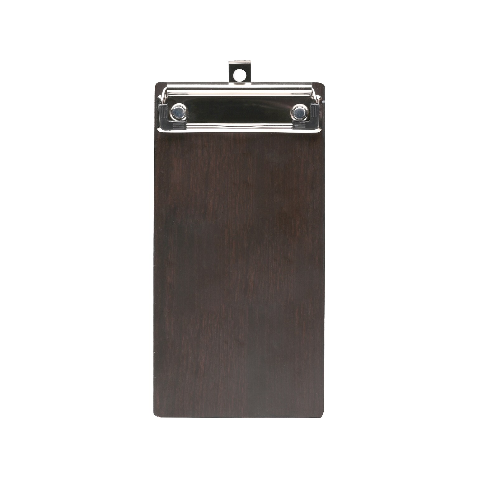 Excello Global Products Wood Grain/Silver Check/Menu Holder, Wood/Metal (SPLS-MENU-4X8CB)